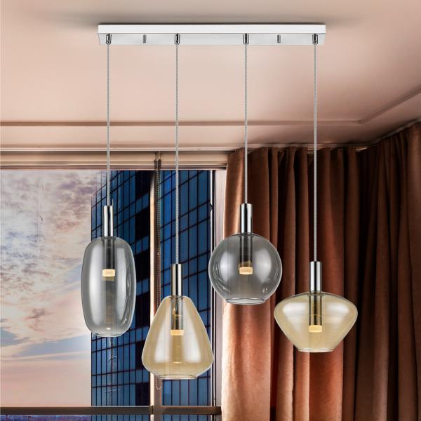 NARA- LAMPARA 4L CROMO - ILUMINACION i3 By SCHULLER