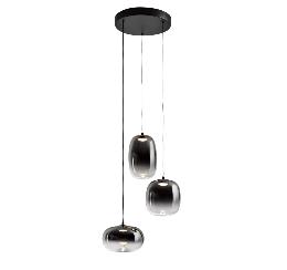 ONICE- LAMPARA 3L NEGRO-SMOKE D30 - SCHULLER