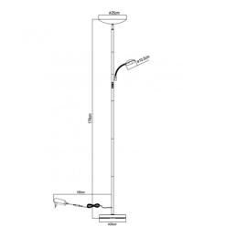 Pie de salon KOS verde led 18w+5w 1900+470 3000-6500k - ALEMAR