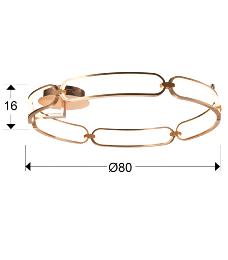 Plafón Colette Schuller - Oro rosa 80cm Ø. LED