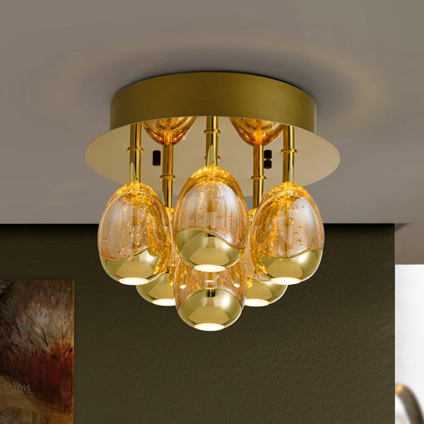 ROCIO- PLAFON 6L ORO DIMABLE - SCHULLER