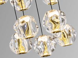 ZARIA LAMP 13L- NEGRO/ORO/TRANSP D60 DIM - SCHULLER