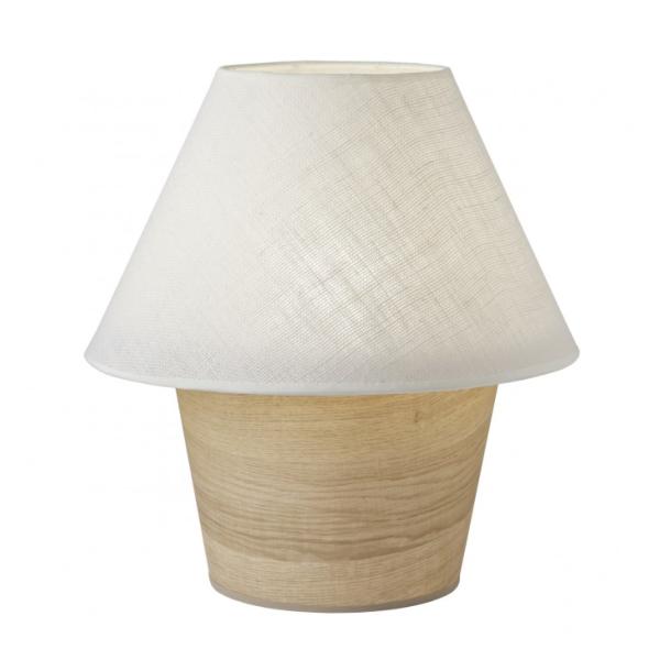 Sobremesa CARLO beige/madera 1 x 60w e-27 - ALEMAR