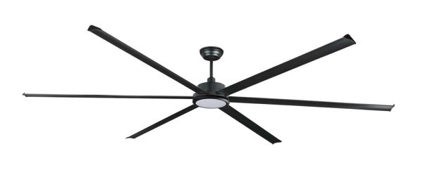 Ventilador Rotterdam 30 XXL Luz LED Negro FARO - Ø300cm.