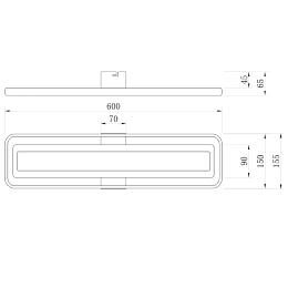 Plafon led VOLANO blanco led 60w 4900lm 4000k- 60*15cm - ALEMAR
