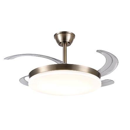 Ventilador Retractil Chloe-XL Cuero P&B - Motor DC. 50-122cmØ.