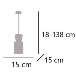 Colgante 1L AOSTA lino tostado 1 x 60w e-27 - ALEMAR