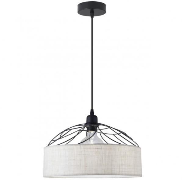 Colgante PRISON lino tostado 1 x 60w e-27 - ALEMAR