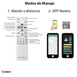 Ventilador Nepal mini Mantra - Blanco Motor DC Luz LED Ø75cm.