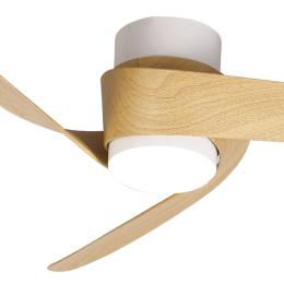 Ventilador Island Mantra - Blanco Madera Motor DC Luz LED Ø102cm.