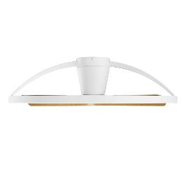 Ventilador Nepal II Mantra - Blanco Madera Motor DC Luz LED Ø75cm.