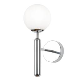 Aplique FICUS Cromo Bola Opal 1 x 28w g-9 - ALEMAR
