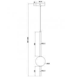 Colgante LANUVIO negro led 7w 420lm 4000k - ALEMAR
