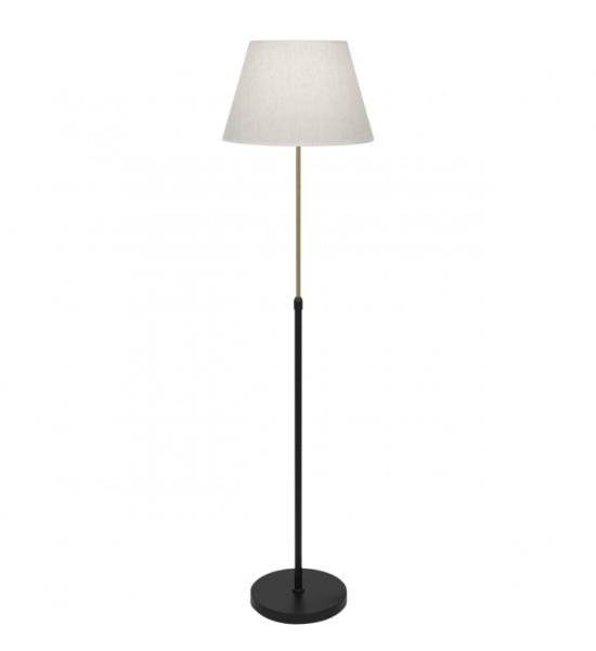 Pie salon KENDAL negro-latón 1 x 60w e-27 - ALEMAR