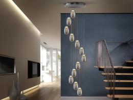 NUEVA NEBULA - LAMPARA 12L CROMO - SCHULLER