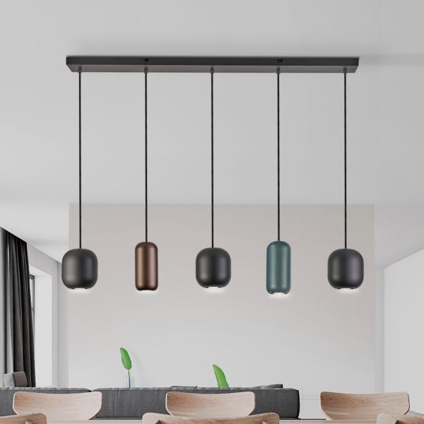 NIMES- LAMPARA 5L NEGRO-COLORES - ILUMINACION i3 By SCHULLER