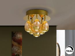 ROCIO- PLAFON 6L ORO DIMABLE - SCHULLER