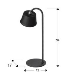 CUCO-SOBREMESA LED NEGRO - SCHULLER