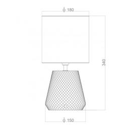 Sobremesa GLOW ambar 1 x 60w e-27 - ALEMAR