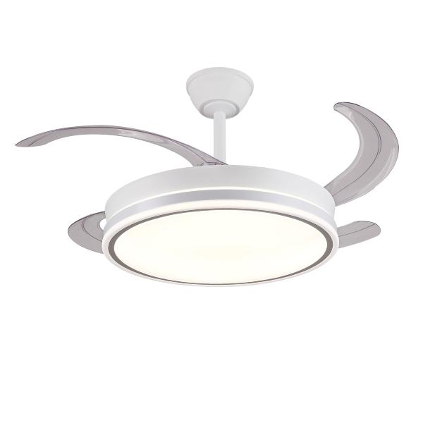 Ventilador Diana L Blanco P&B - Motor DC Ø50-108cm Luz LED