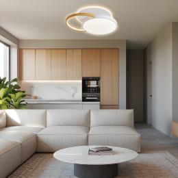 Plafon led TAIGO blanco-madera led 65w 8901lm 3000-4000-6000k - ALEMAR