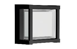 Aplique exterior CREEK Cuadrado Mantra Negro - Luz LED