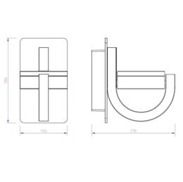 Aplique exterior Iguazu Gris Oscuro - 1 luz Mantra