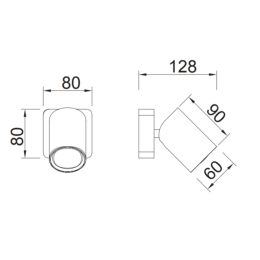 Aplique interior SAL Foco Oro Mantra - Bombilla Led
