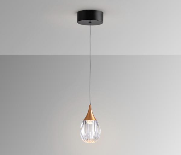 CORINA- LAMPARA 1L NEGRO-COBRE - SCHULLER