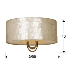 PLAFON ·EDEN· ORO Ø55 4L - SCHULLER