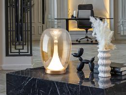 SUSPIRO SOBREMESA DORADO/AMBAR - SCHULLER