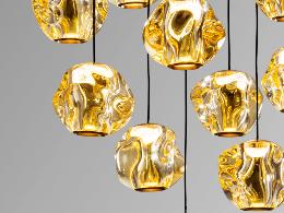 ZARIA LAMP 13L-NEGRO/BRONC/AMBAR D60 DIM - SCHULLER