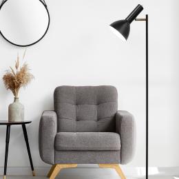 Pie salon LUMIERE negro 1 x 60w e-27 - ALEMAR