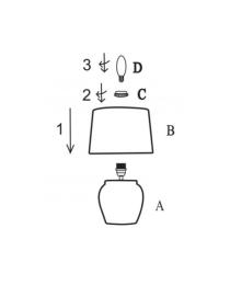 Rinconera BOGETTA blanco 1 x 60w / e-27 - ALEMAR