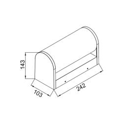 Aplique exterior GANT Negro Mantra - Luz LED 