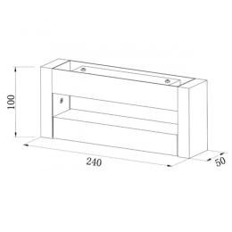 Aplique exterior LONGO negro 12w - ALEMAR