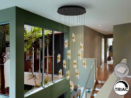 ILIADA- LAMPARA 13L NEGRO-ORO D70 - SCHULLER