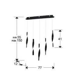 TWIST LAMPARA 5L NEGRO - SCHULLER