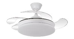 Ventilador Tridente Mini Blanco - Fabrilamp. Motor DC Ø91cm