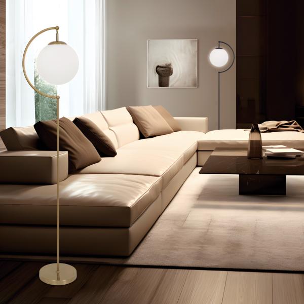 Lampara de pie Midas Latón - Bombilla E27