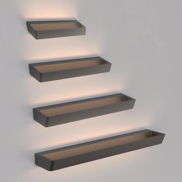 Aplique pared ALTEA Negro Arena Mantra - Luz Led