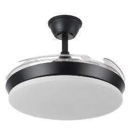 Ventilador Tridente Mini Negro - Fabrilamp. Motor DC Ø91cm