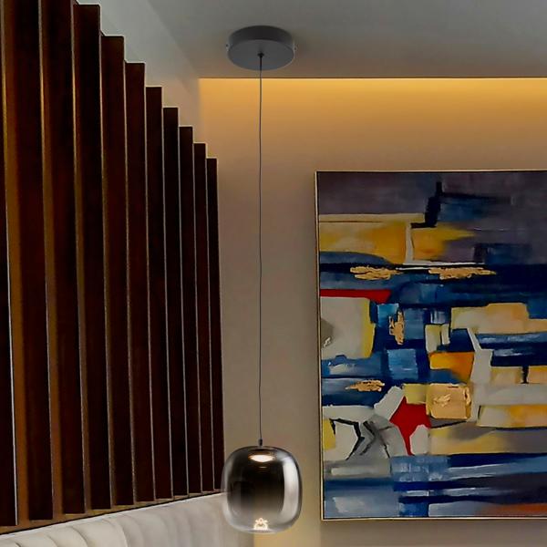 ONICE- LAMPARA 1L NEGRO-SMOKE - SCHULLER