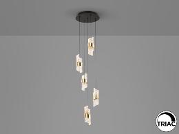 ILIADA- LAMPARA 5L NEGRO-ORO D30 - SCHULLER