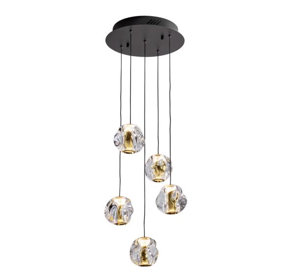 ZARIA LAMP 5L- NEGRO/ORO/TRANSP D30 DIM - SCHULLER