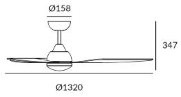 Ventilador Nepal Leds-c4 - Motor Dc luz Led 132cm.Ø