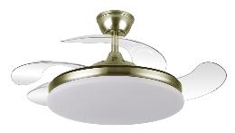 Ventilador Tridente Cuero Fabrilamp - Motor DC Ø107cm