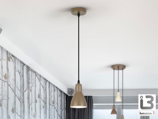 I3-AFRA- LAMPARA 1L -MARRON - ILUMINACION i3 By SCHULLER