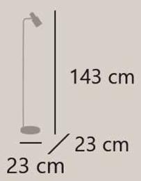 Pie salon MAENA negro-laton 1 x 40w e-14 - ALEMAR