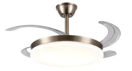 Ventilador Retractil Chloe-XL Cuero P&B - Motor DC. 50-122cmØ.